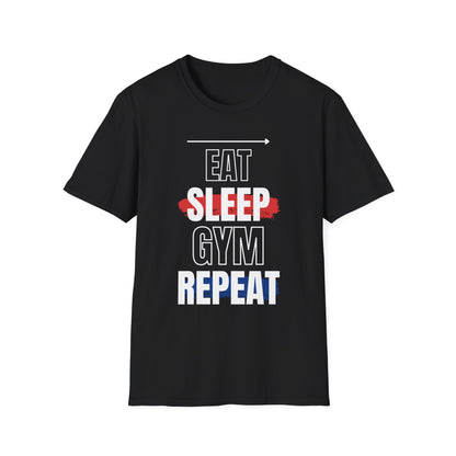 Eat Sleep Gym Repeat Gym T-shirt