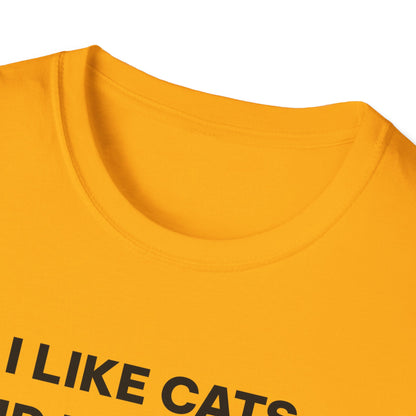 I Like Cats and Dumbbells Fitness T-shirt