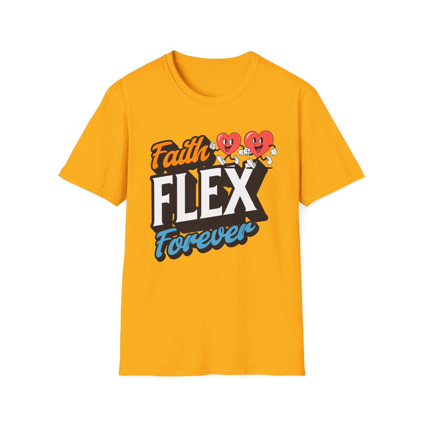 Couples Fitness Running T-Shirt - Faith Flex Forever Unisex Softstyle
