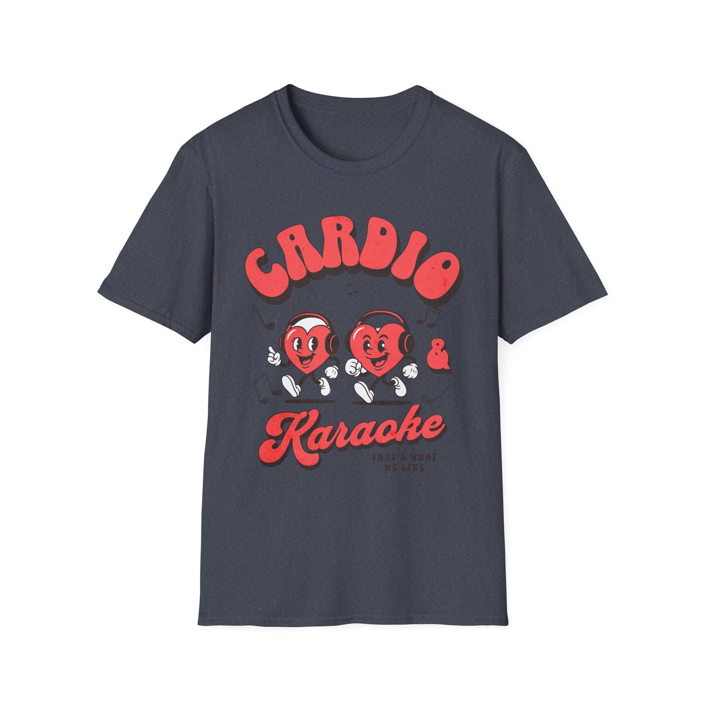 Fitness Running Cardio Karaoke Unisex T-Shirt Fit-over 40 Couples