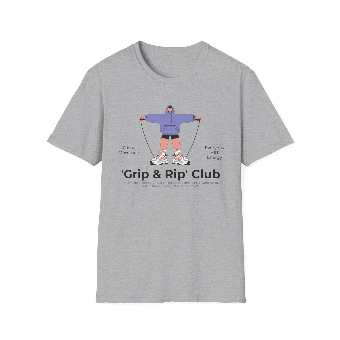 HIIT Grip & Rip Casual - Genz Millenial T-Shirt