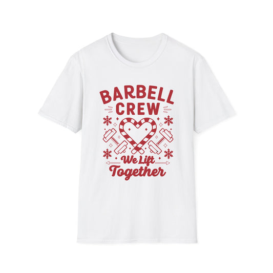 Christmas Barbell Crew Fitness T-shirt