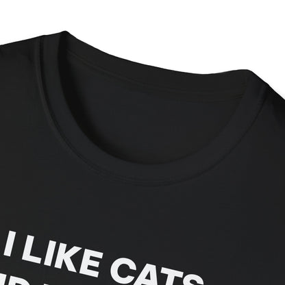 I Like Cats and Dumbbells Fitness T-shirt