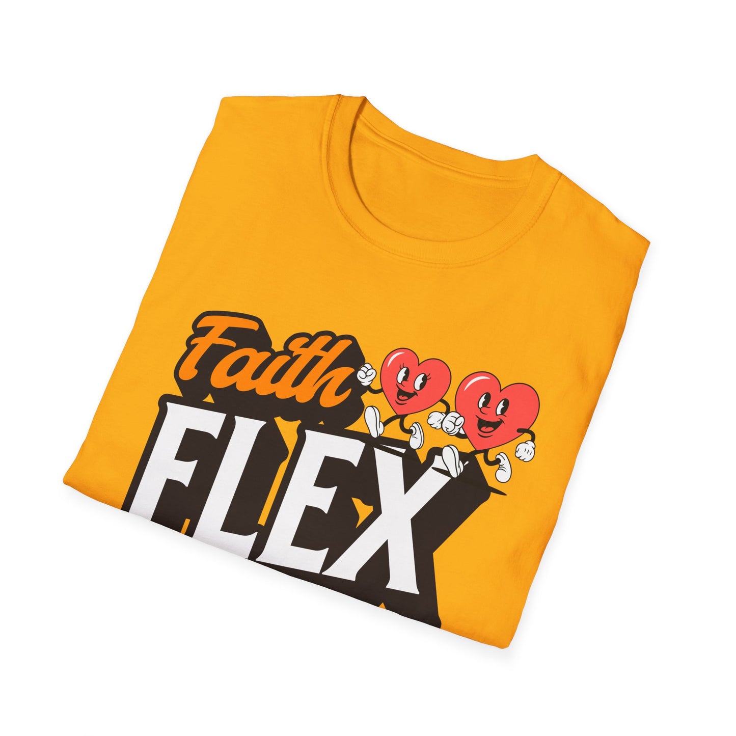 Couples Fitness Running T-Shirt - Faith Flex Forever Unisex Softstyle