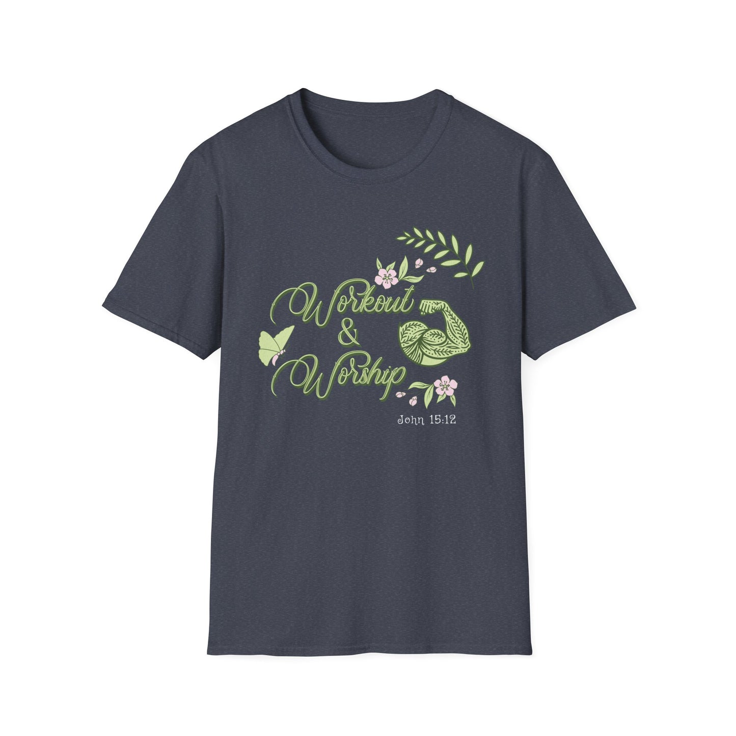 Workout & Worship - Faith-Based Fitness T-Shirt