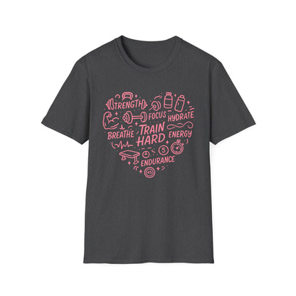 Train Heart Couple Fitness T-Shirt