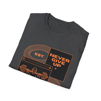Never Give Up Est. 2025 Gym T-shirt