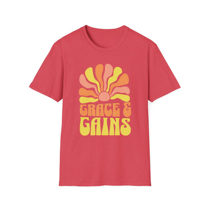 Grace & Gains Faith-Based Fitness T-Shirt