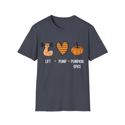 Fall Fitness T-Shirt - Lift Pump Pumpkin Spice Design