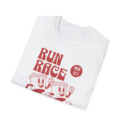 Fitness Couples Softstyle T-Shirt - Fit-over 40 Run Race Together Design