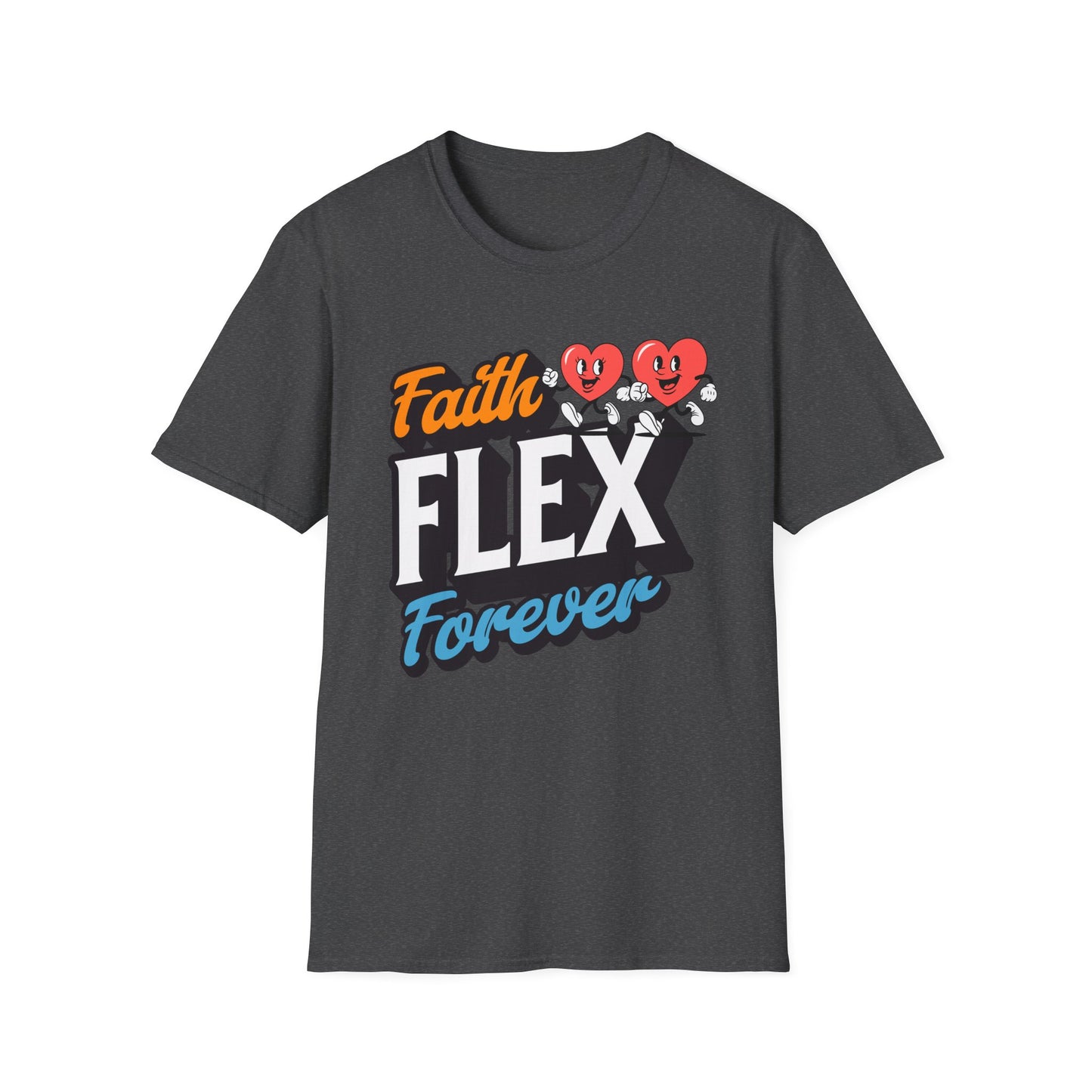 Couples Fitness Running T-Shirt - Faith Flex Forever Unisex Softstyle