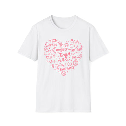Train Heart Couple Fitness T-Shirt