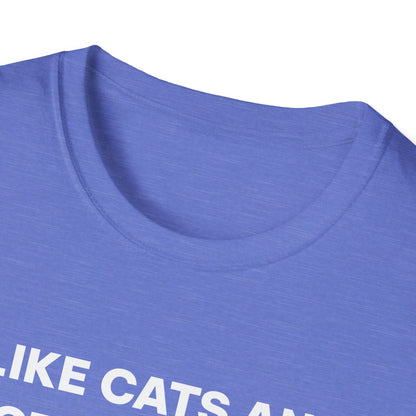I Like Cats and Protein Shakes Fitness T-shirt