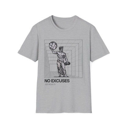 No Excuses Just Results Gym T-shirt
