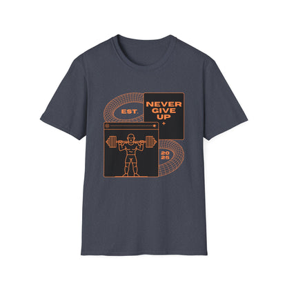 Never Give Up Est. 2025 Gym T-shirt