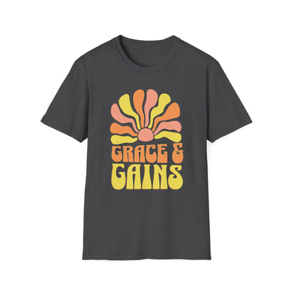 Grace & Gains Faith-Based Fitness T-Shirt