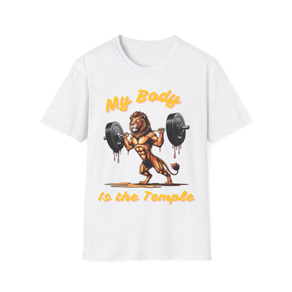 Lion My Body is the Temple Gym T-shirt