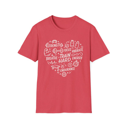 Train Heart Couple Fitness T-Shirt