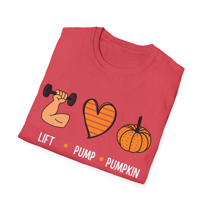 Fall Fitness T-Shirt - Lift Pump Pumpkin Spice Design