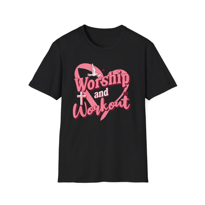 Workout & Worship - Faith-Based Fitness T-Shirt 2