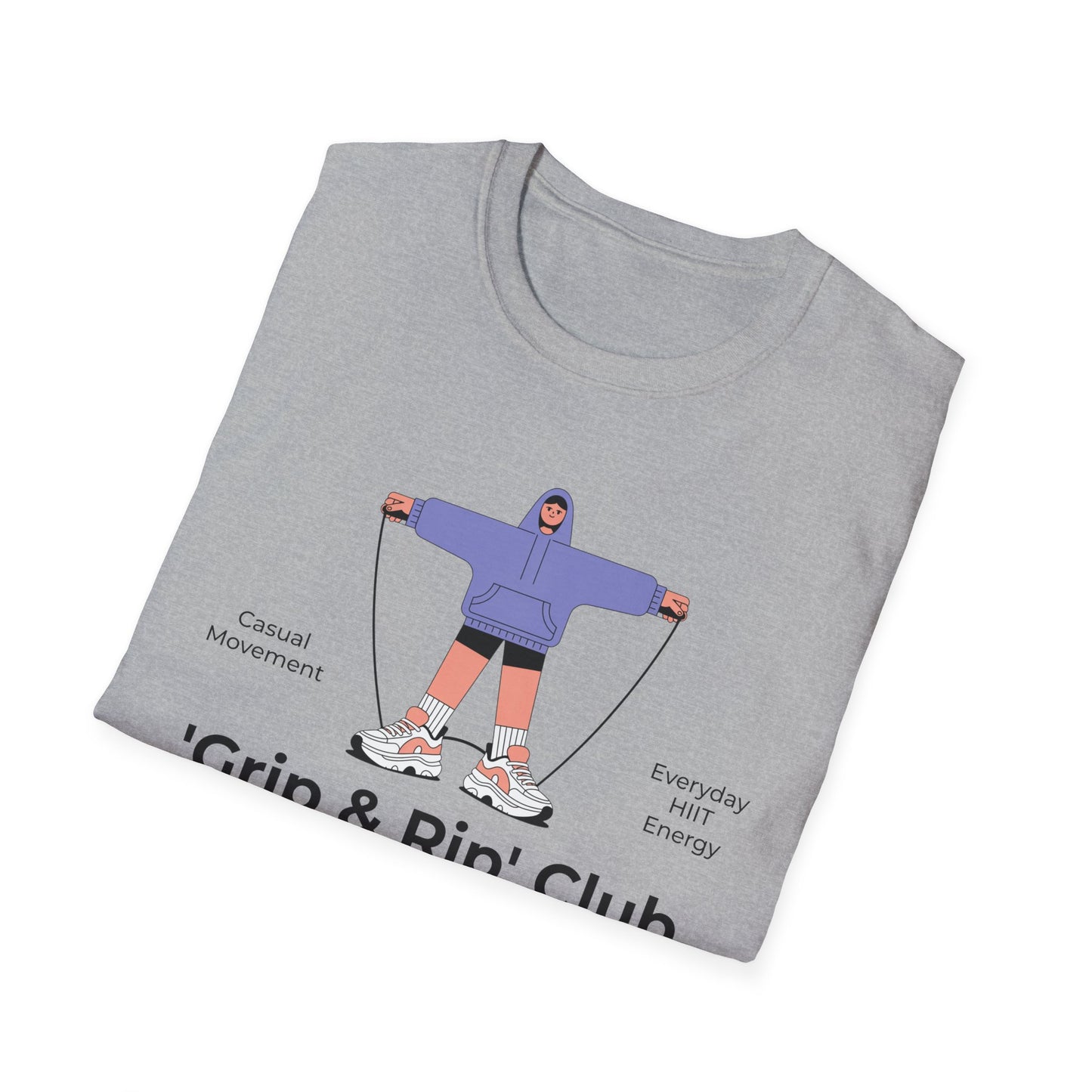 HIIT Grip & Rip Casual - Genz Millenial T-Shirt