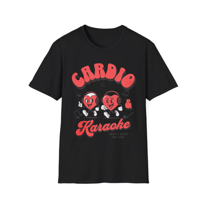 Fitness Running Cardio Karaoke Unisex T-Shirt Fit-over 40 Couples