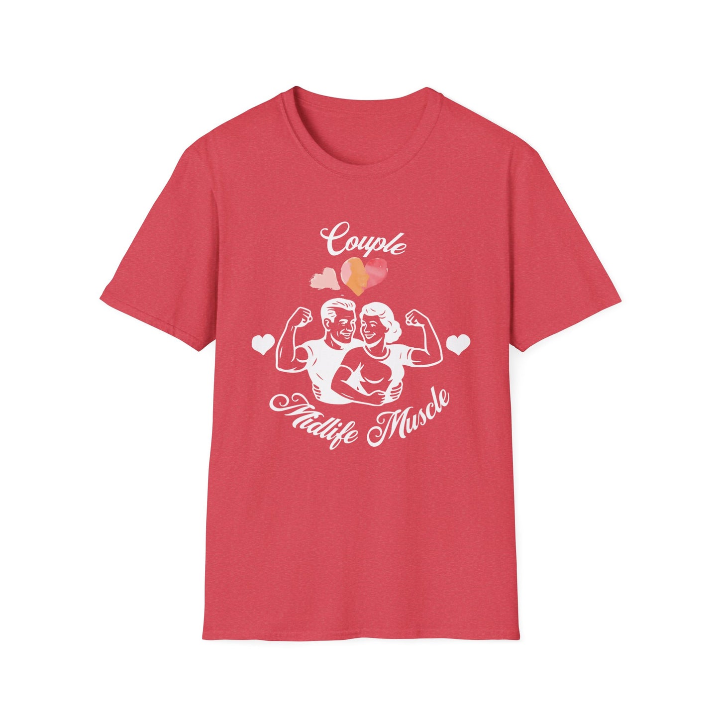 Fit Over 40 Muscle Couple Midlife Softstyle T-Shirt