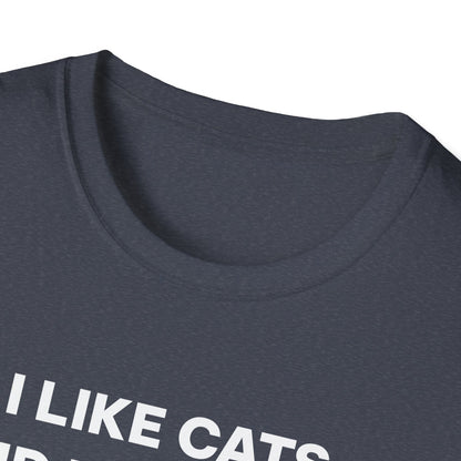 I Like Cats and Dumbbells Fitness T-shirt