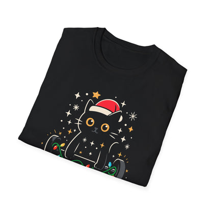 Christmas Cat Fitness T-shirt