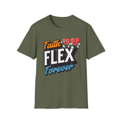 Couples Fitness Running T-Shirt - Faith Flex Forever Unisex Softstyle