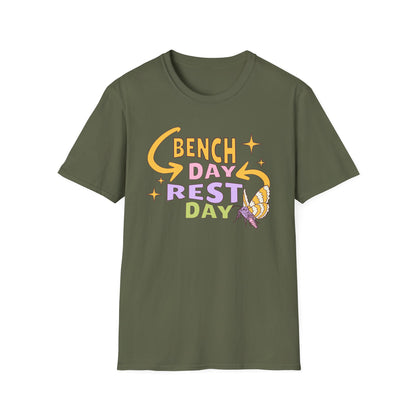 Powerlifting Bench Day Rest Day Genz Millenial Fitness T-Shirt