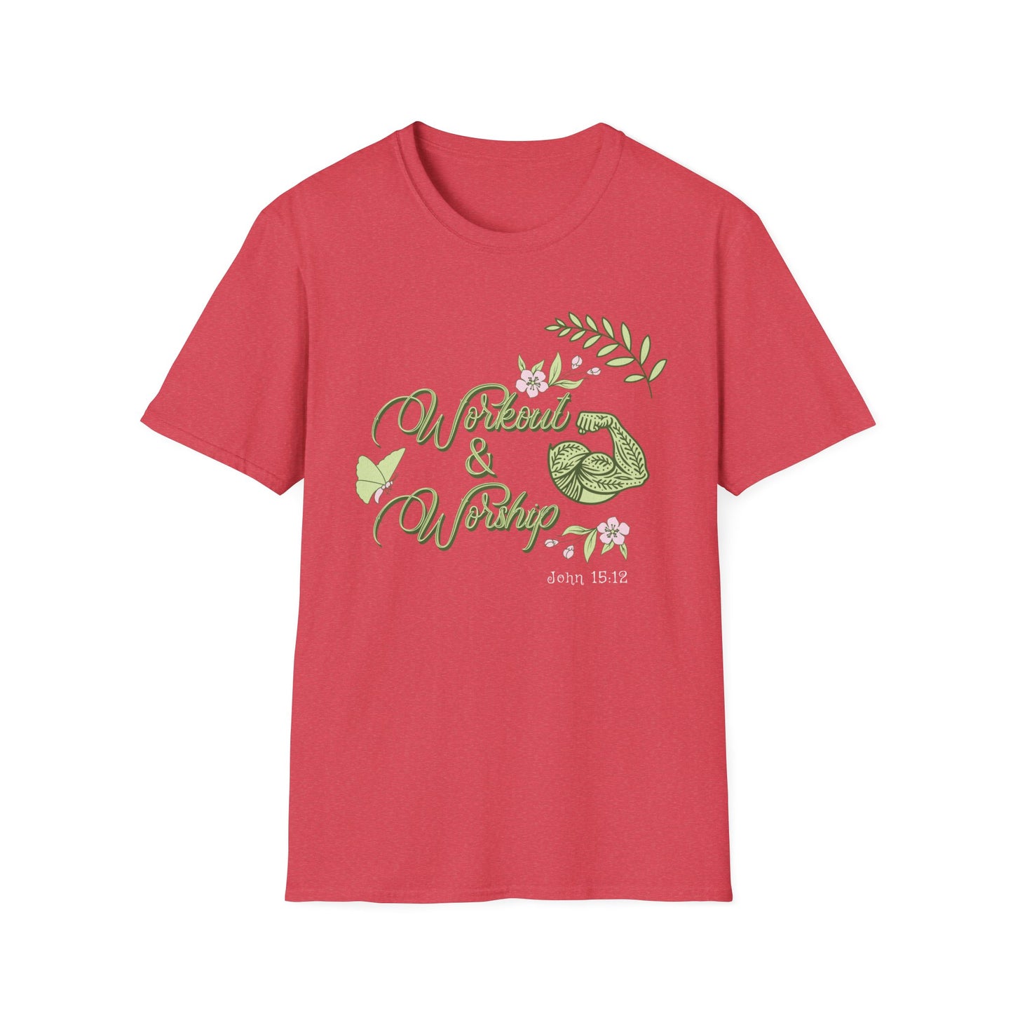 Workout & Worship - Faith-Based Fitness T-Shirt