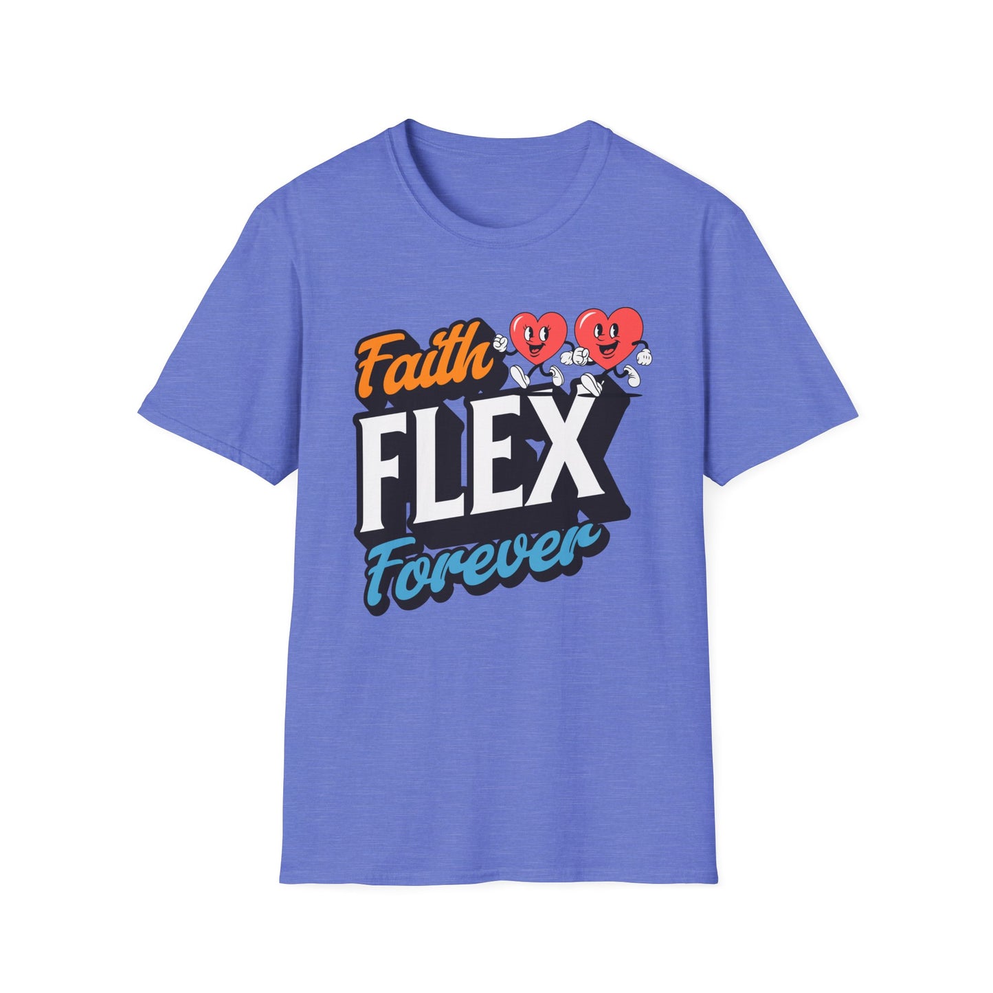 Couples Fitness Running T-Shirt - Faith Flex Forever Unisex Softstyle