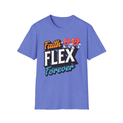 Couples Fitness Running T-Shirt - Faith Flex Forever Unisex Softstyle