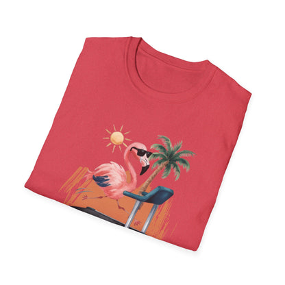 Fit Happens Treadmill Flamingo Gym T-Shirt