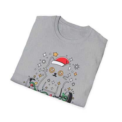 Christmas Cat Fitness T-shirt