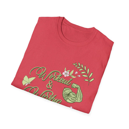 Workout & Worship - Faith-Based Fitness T-Shirt