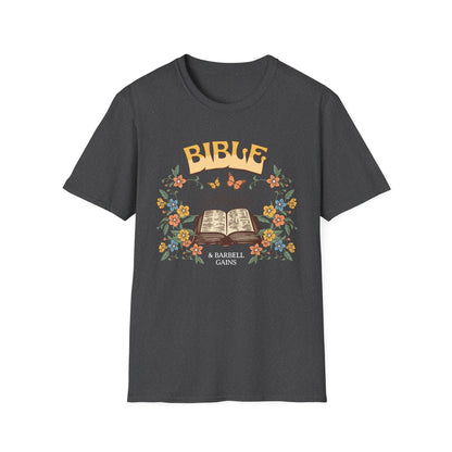 Faith-Based Fitness T-Shirt - Bible & Barbell Gains