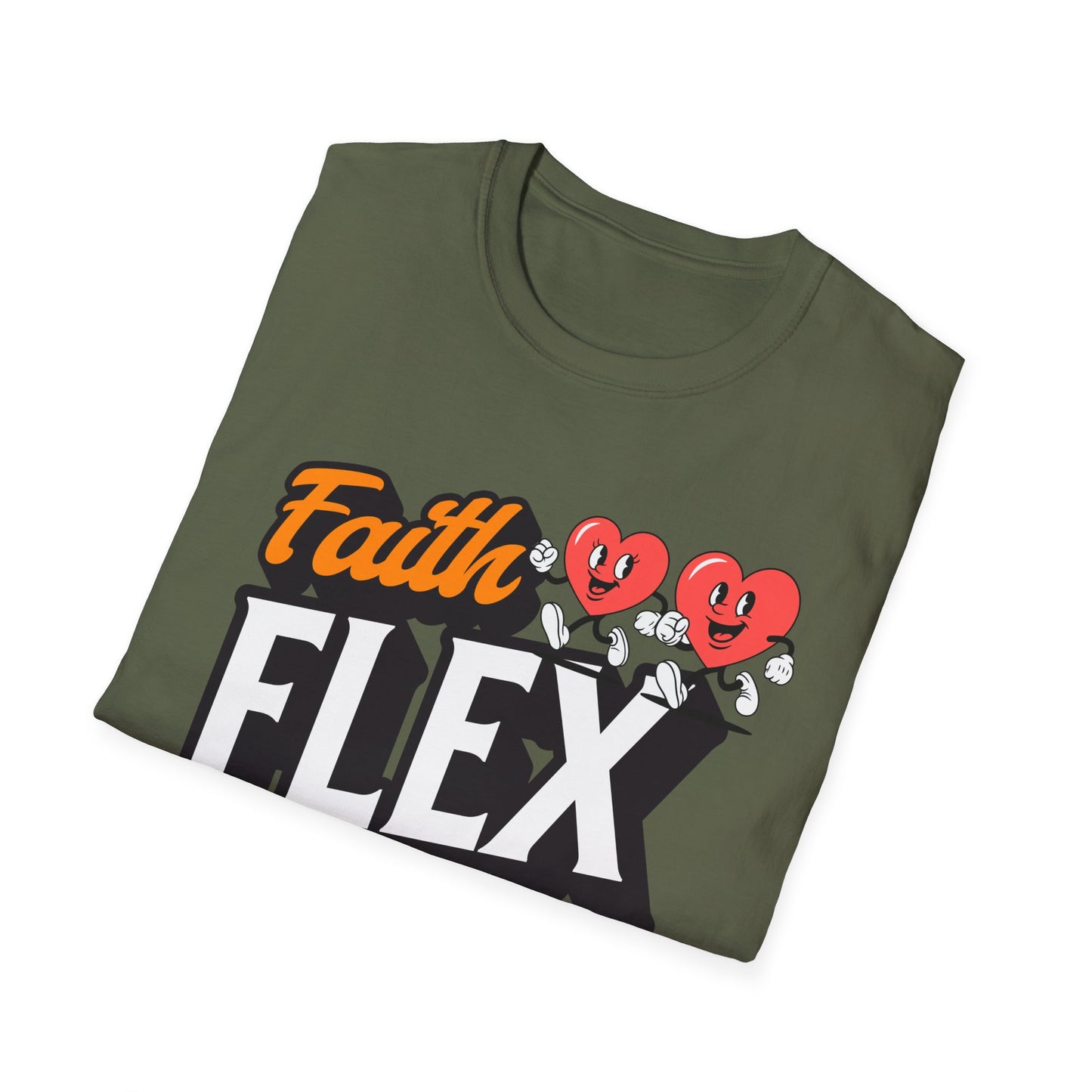 Couples Fitness Running T-Shirt - Faith Flex Forever Unisex Softstyle
