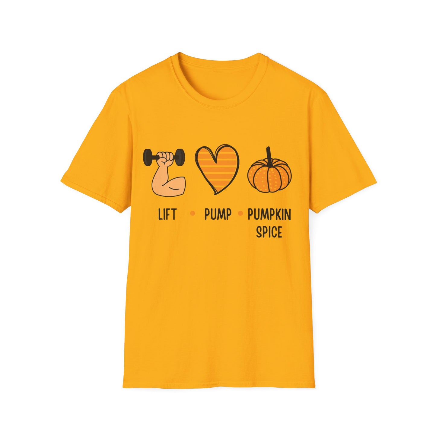 Fall Fitness T-Shirt - Lift Pump Pumpkin Spice Design