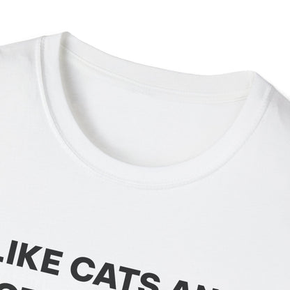 I Like Cats and Protein Shakes Fitness T-shirt
