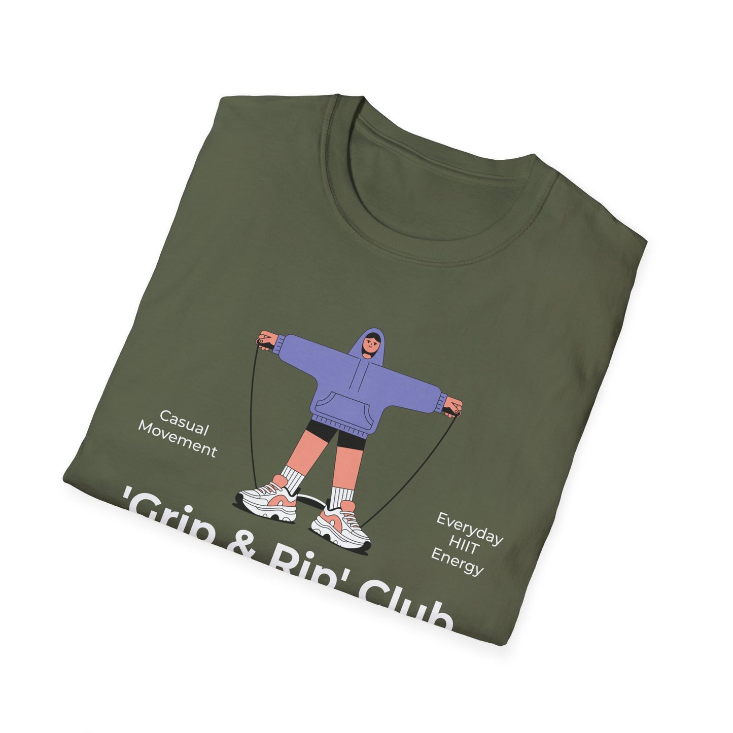 HIIT Grip & Rip Casual - Genz Millenial T-Shirt