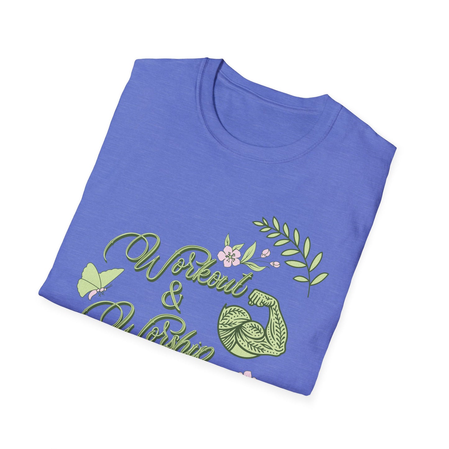Workout & Worship - Faith-Based Fitness T-Shirt