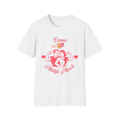 Fit Over 40 Muscle Couple Midlife Softstyle T-Shirt