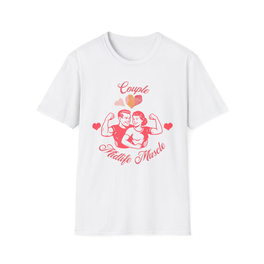 Fit Over 40 Muscle Couple Midlife Softstyle T-Shirt
