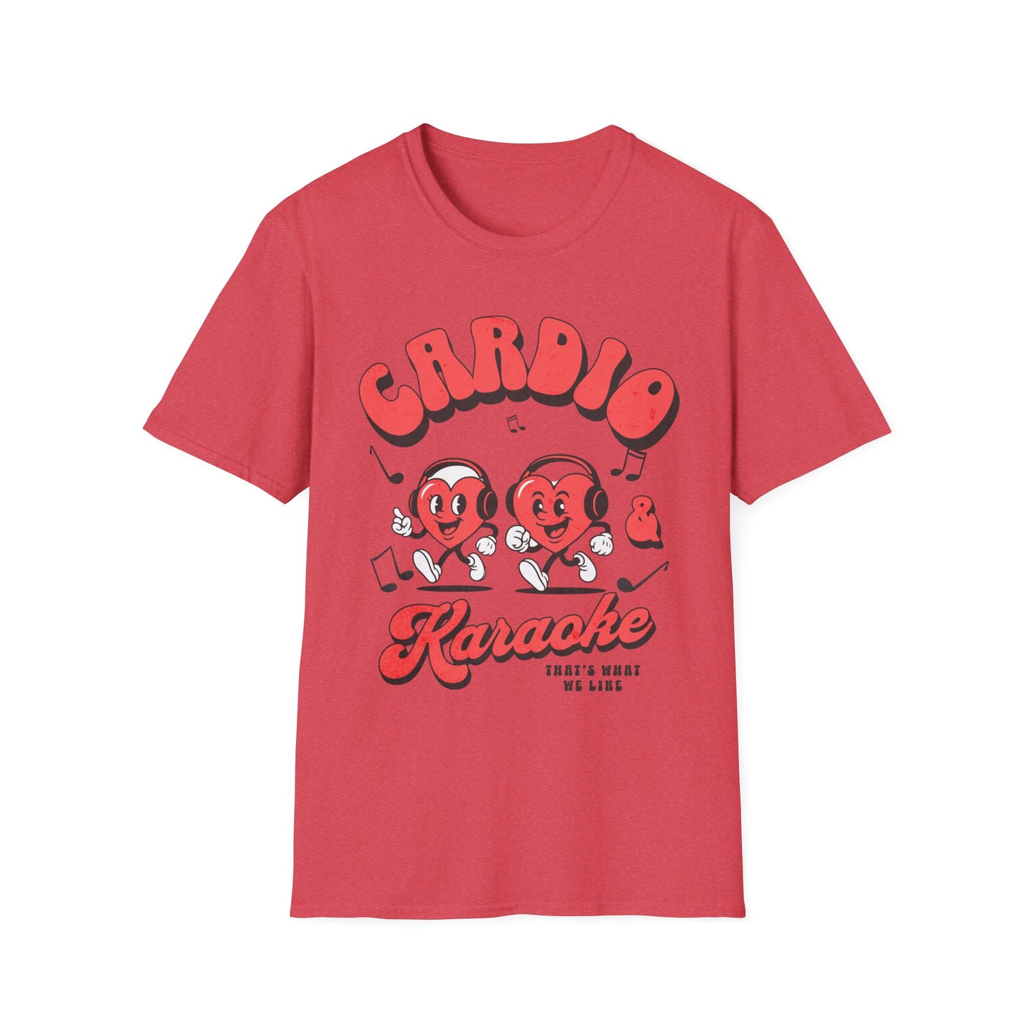 Fitness Running Cardio Karaoke Unisex T-Shirt Fit-over 40 Couples