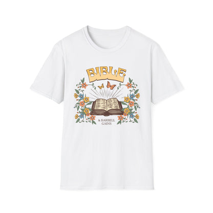Faith-Based Fitness T-Shirt - Bible & Barbell Gains