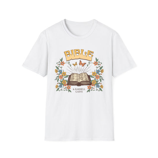 Faith-Based Fitness T-Shirt - Bible & Barbell Gains
