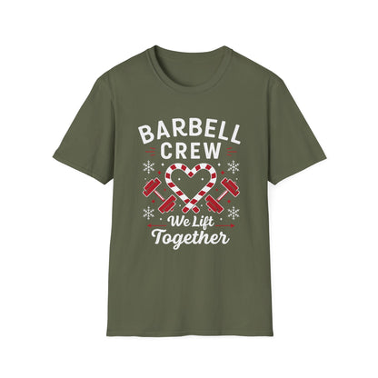 Christmas Barbell Crew Fitness T-shirt