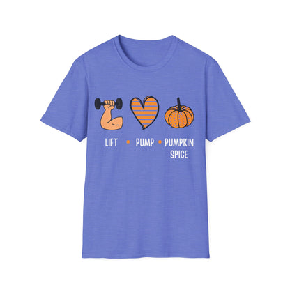Fall Fitness T-Shirt - Lift Pump Pumpkin Spice Design